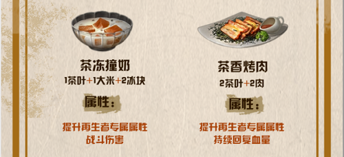 《明日之后》茶叶食谱配方攻略