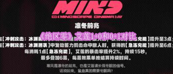 《绝区零》艾莲1+0和0+1对比