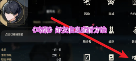《鸣潮》好友信息查看方法
