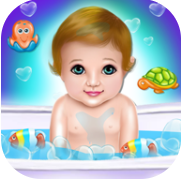 甜蜜的婴儿沐浴