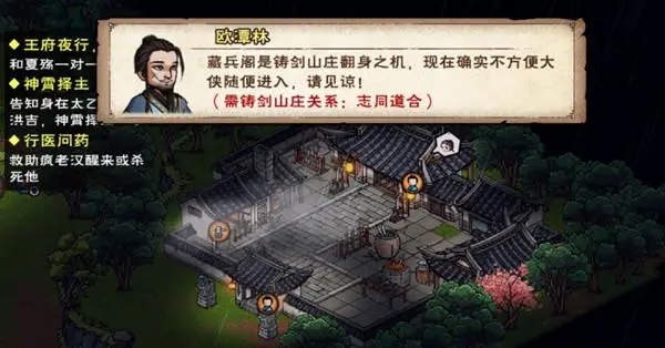 《烟雨江湖》铸剑山庄藏兵阁怎么开启