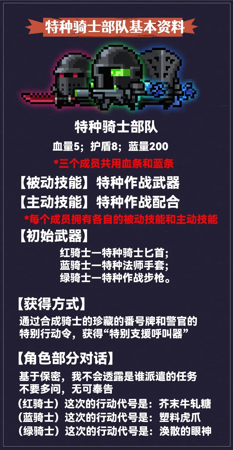 《元气骑士》特种骑士解锁方式