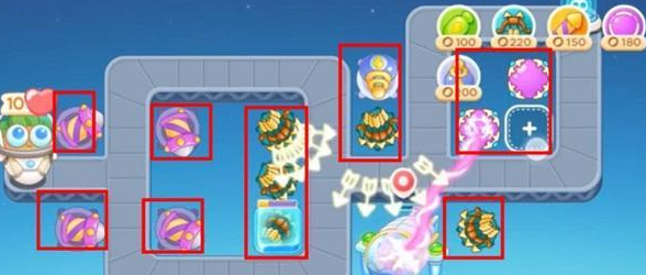 《保卫萝卜4》太空穿越第55关完美过关攻略