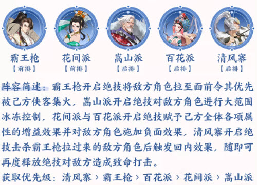 《武林闲侠》清风寨花荣如何搭配