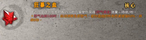 《暖雪》狂暴之血技能是什么