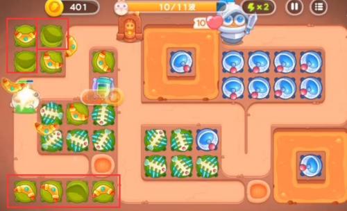《保卫萝卜4》饿龙传说40关完美满星通关教程